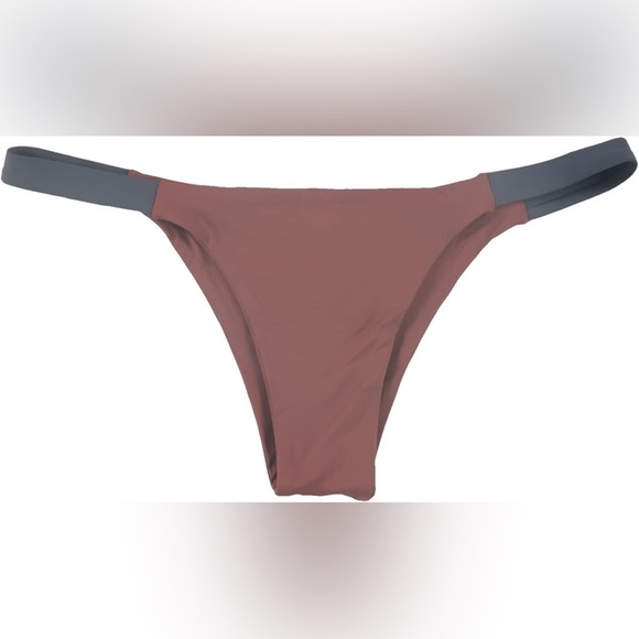 TAVIK Swimwear Heather Bikini Bottom Size Small Swim Surfer Beachy Rust & Gray - Picture 3 of 10